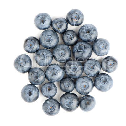 Group of fresh blueberries