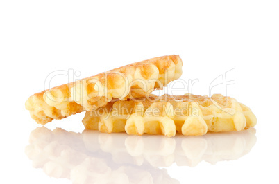 Pile of sweet waffles