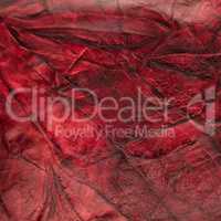 Red leather texture closeup