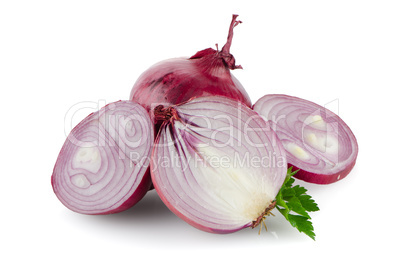 Red sliced onion