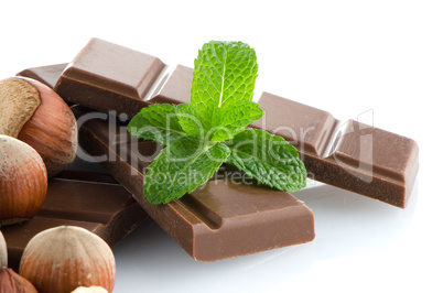 Closeup detail of chocolate parts