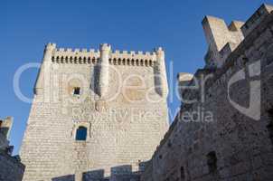 Stone tower of Penafiel Castle, Spain