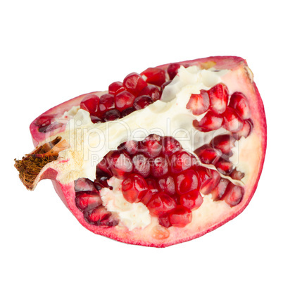 Half pomegranate fruit