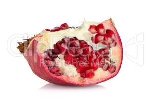 Half pomegranate fruit