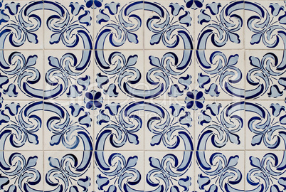 Traditional Portuguese glazed tiles