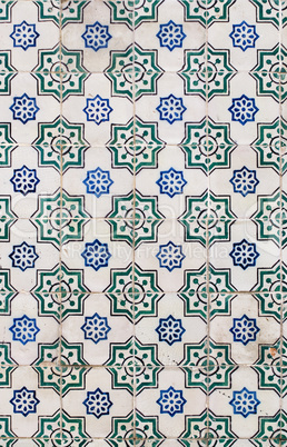 Traditional Portuguese glazed tiles