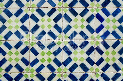 Traditional Portuguese glazed tiles