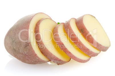 Red sliced potatoes