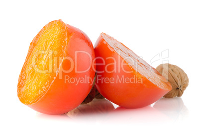 Ripe persimmons and nuts