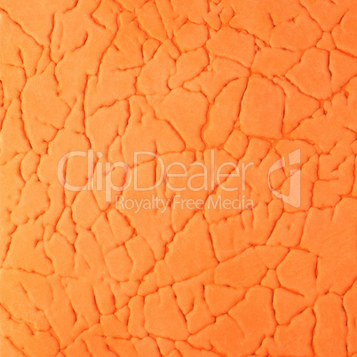 Orange leather texture closeup