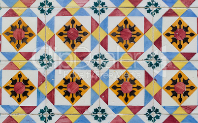 Traditional Portuguese glazed tiles