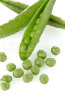 Fresh green pea pod