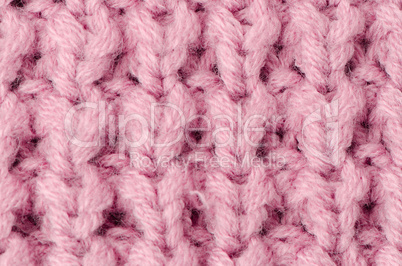 Pink knitted wool