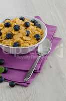 Cereal and blueberries