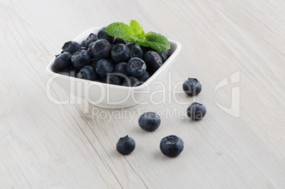 Blueberries in small bowl