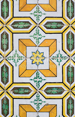 Traditional Portuguese glazed tiles