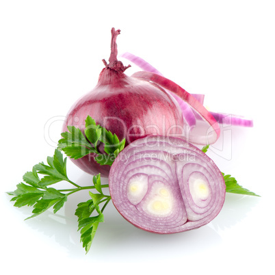 Red sliced onion