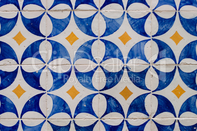 Traditional Portuguese glazed tiles