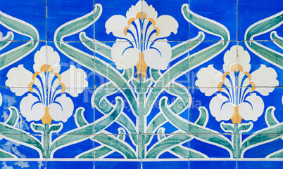 Traditional Portuguese glazed tiles