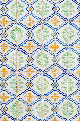 Traditional Portuguese glazed tiles