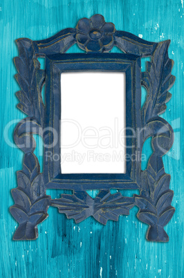 Ornamental blue frame