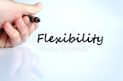 Flexibility text concept