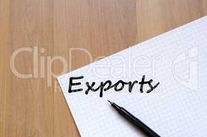 Exports write on notebook