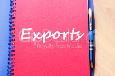 Exports write on notebook