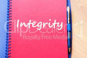 Integrity write on notebook