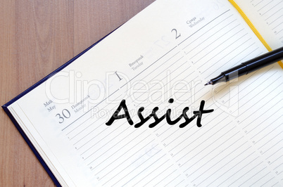 Assist write on notebook