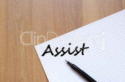 Assist write on notebook