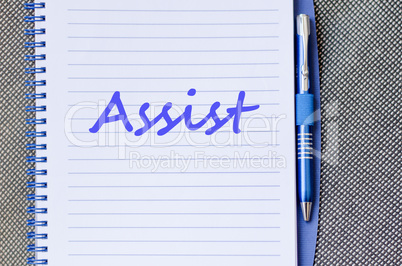 Assist write on notebook