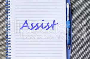 Assist write on notebook