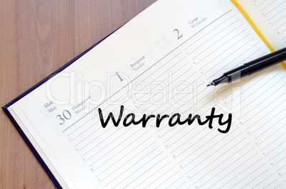 Warranty write on notebook