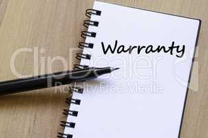 Warranty write on notebook