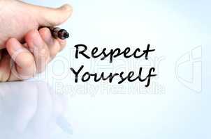 Respect yourself text concept