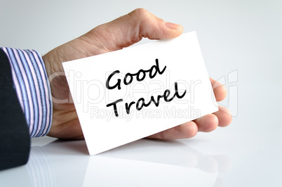 Good travel text concept