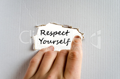 Respect yourself text concept