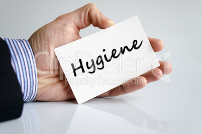 Hygiene text concept
