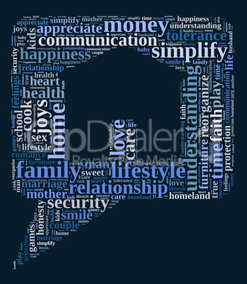 Home and family word cloud concept