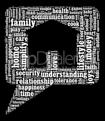 Home and family word cloud concept