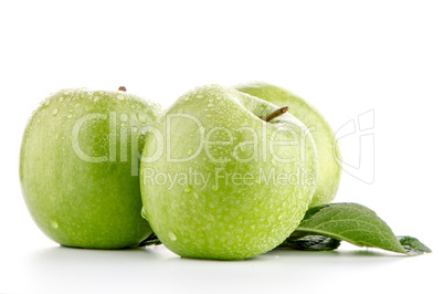 Ripe green apples