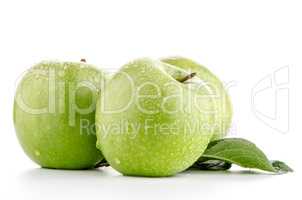 Ripe green apples