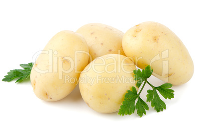 New potatoes and green parsley