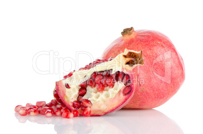 Ripe pomegranate fruit