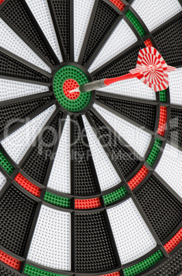 Dart board with dart