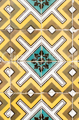 Traditional Portuguese glazed tiles