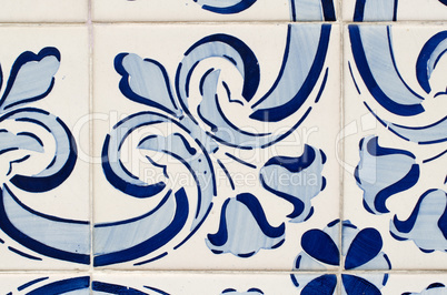 Traditional Portuguese glazed tiles