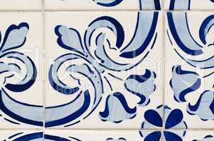 Traditional Portuguese glazed tiles