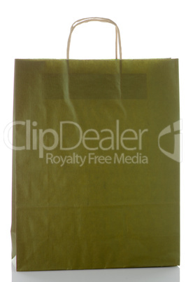 Green  paper bag